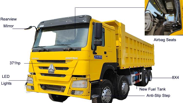 Cnhtc Sinotruk Howo 8x4 Tipper Truck for Sale in Guinea
