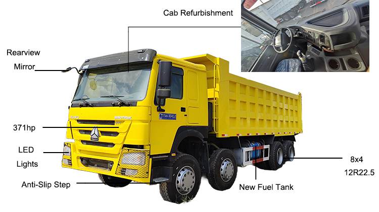 China Old Howo Sinotruk 8x4 Heavy Truck for Sale in Angola