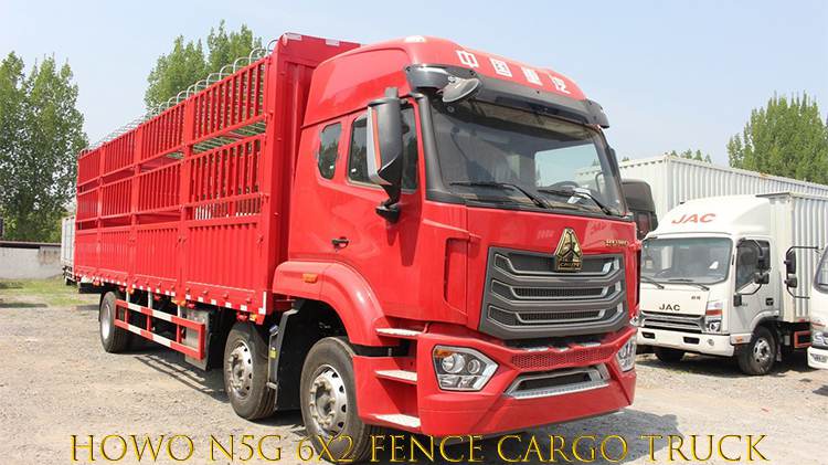 Cargo Truck Sinotruk Howo N5G 6x2 Fence Cargo Truck for Sale in Nigeria