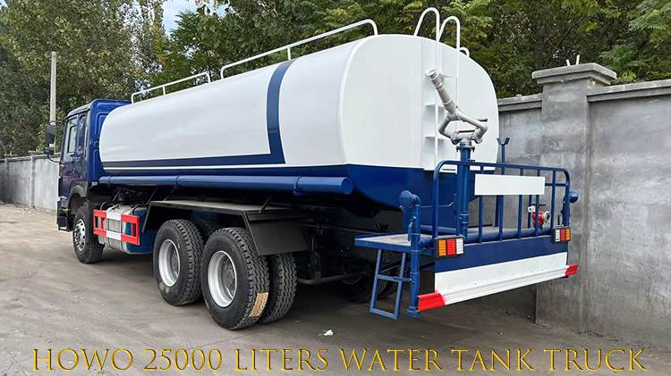 Used Howo Water Tanker 25000 Liters Water Tank Truck 6x4 for Sale in Liberia