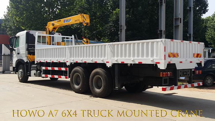 China Sinotruck Howo A7 6x4 Truck 10 Wheels Truck Mounted Crane Price in Mali
