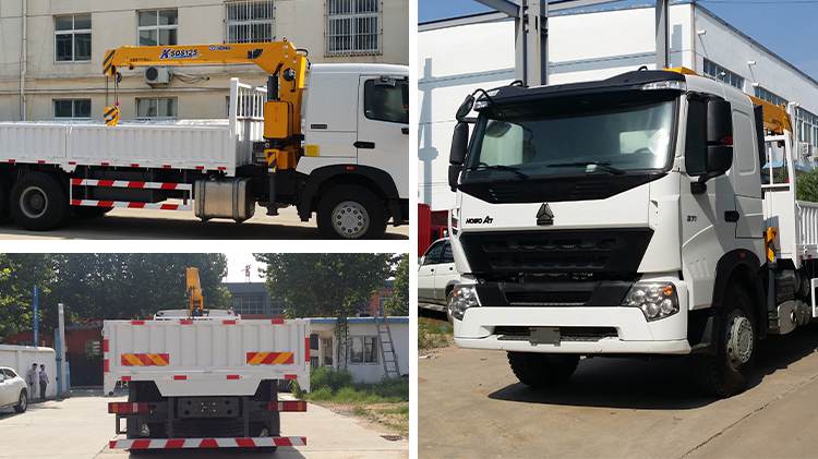 China Sinotruck Howo A7 6x4 Truck 10 Wheels Truck Mounted Crane Price in Mali
