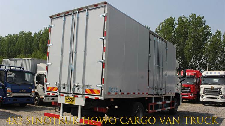 Used Cargo Van 4x2 Sinotruk Howo Cargo Van Truck for Sale in Zimbabwe