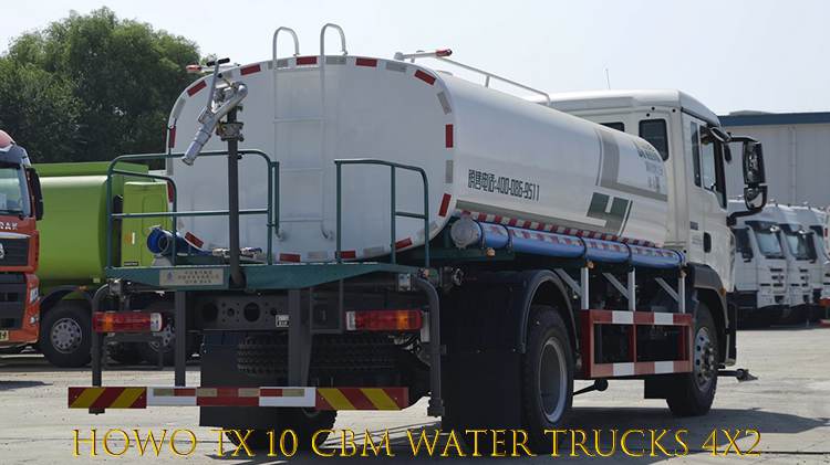 Used Water Tanker Trucks Howo 10 Cbm Water Trucks for Sale in Tanzania