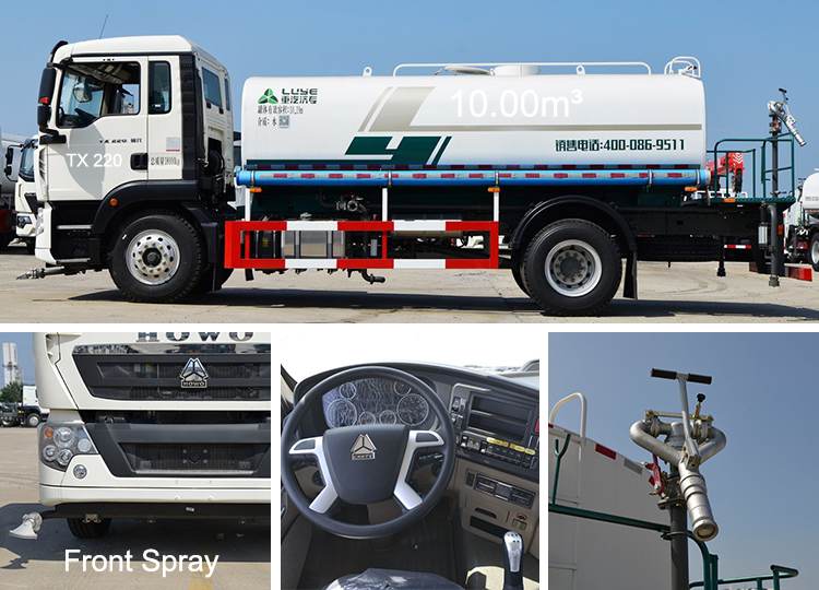 Used Water Tanker Trucks Howo 10 Cbm Water Trucks for Sale in Tanzania