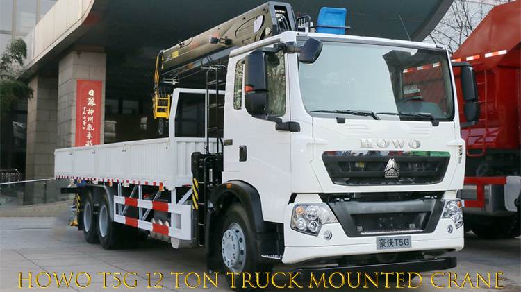 Used Sinotruk Howo T5G 12 Ton Truck Mounted Crane for Sale in Tanzania
