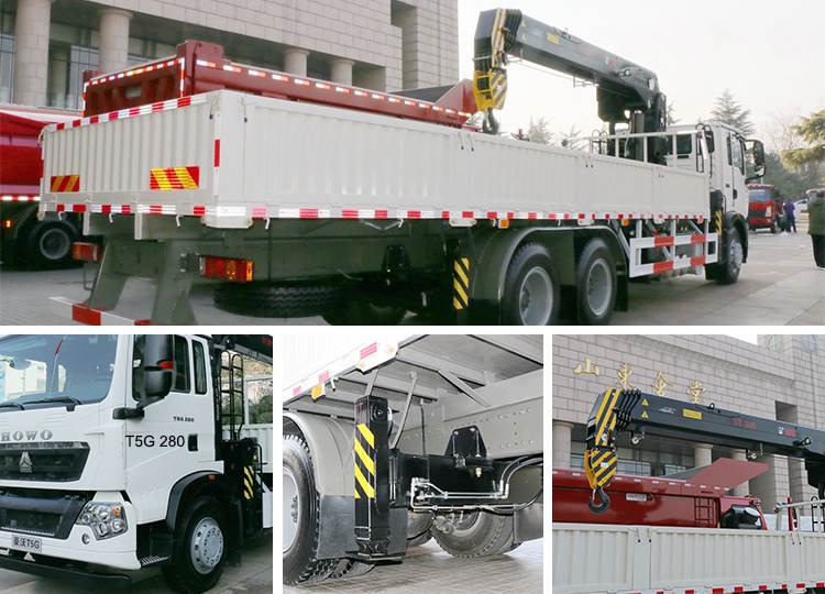 Used Sinotruk Howo T5G 12 Ton Truck Mounted Crane for Sale in Tanzania
