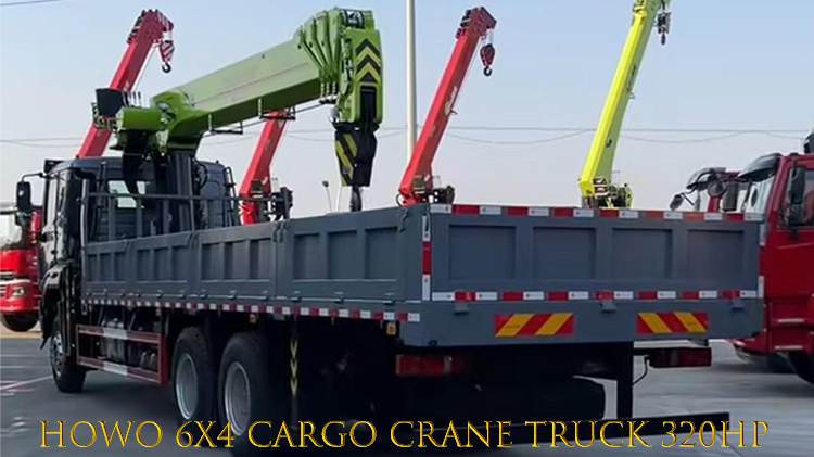 2020 Sinotruk Howo 6x4 Cargo Crane Truck for Sale in Libya