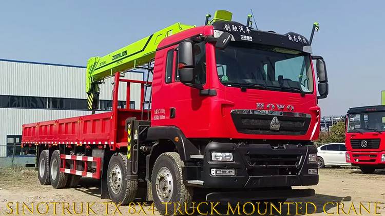 Sinotruk Tx 8x4 Second Hand Truck Mounted Cranes for Sale in Gambia