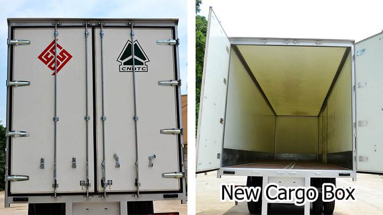 Second Hand Sinotruk Howo T5g Van Cargo Truck 6x2 for Sale in Gambia