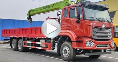Used Sinotruk Howo TX 350hp Crane Truck 6x4